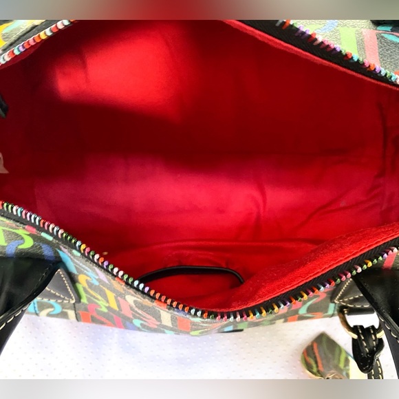 Dooney and Bourke retro scribble duffel(rainbow)HTF - Picture 6 of 14
